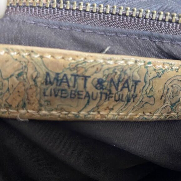 Matt & Nat Women's Black Vegan Leather Shoulder Bag Hobo Bag Satchel Medium - Picture 10 of 12